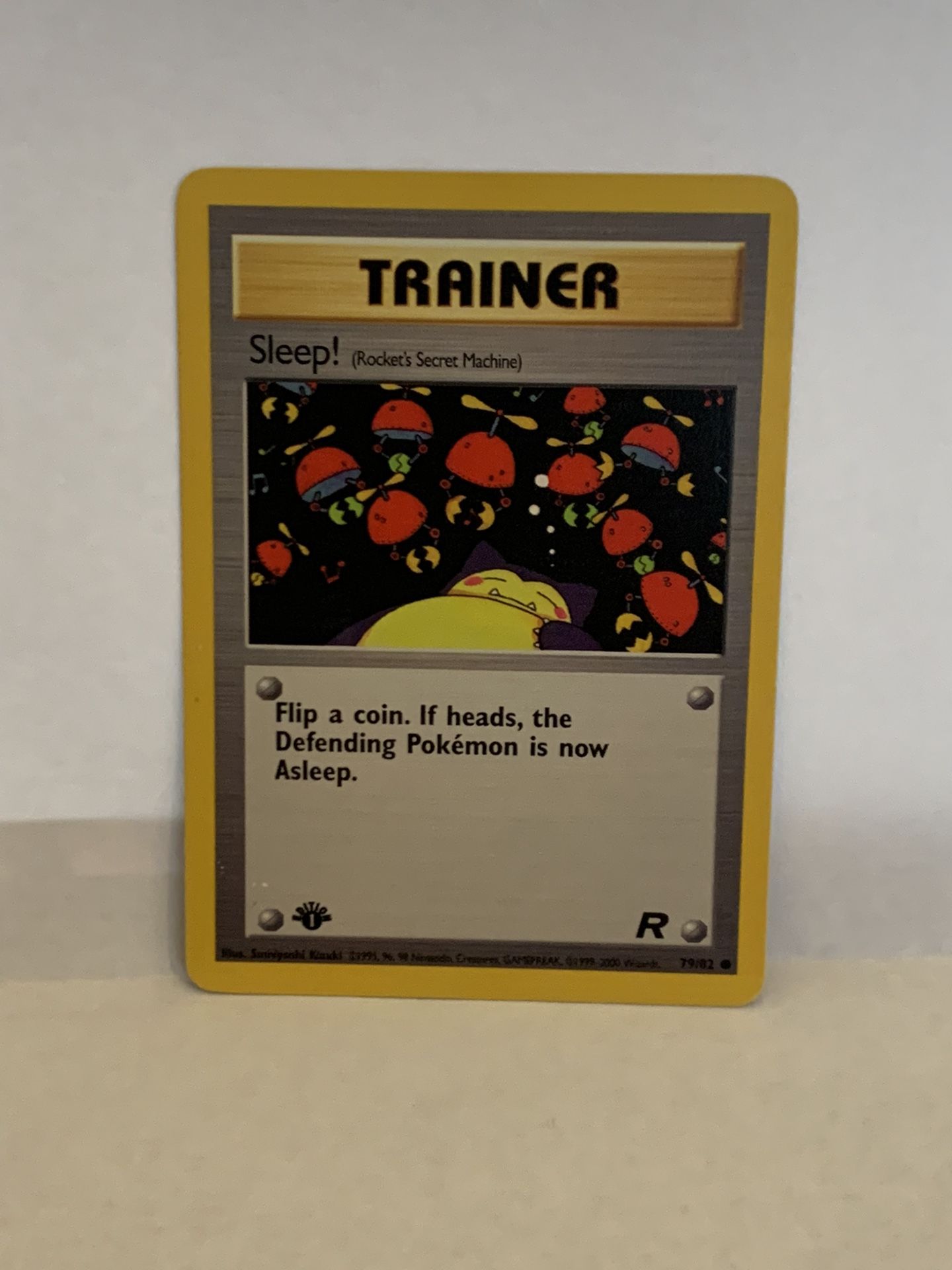 First Edition Trainer Snorlax Sleep! Pokémon Trading Card