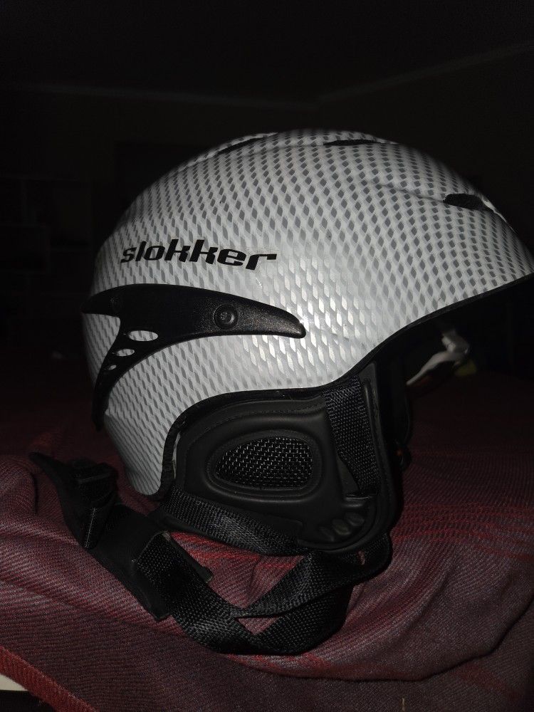 Slokker Ski Snowboarding ❄️ Helmet White Made In Italy 60-62 Cm Size Xl By Mango Design Bicycle Helmet BMX Helmet ⛑️