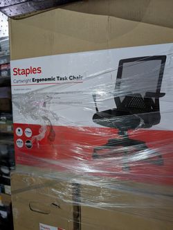 Staples Cartwright Ergonomic Fabric Swivel Task Chair, Black (ST63106-CC)