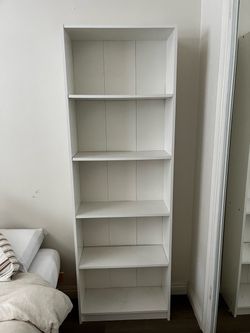 White book shelf