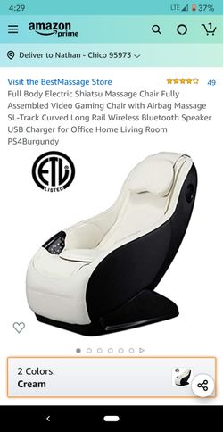 Shiatsu gaming massage chair with speakers