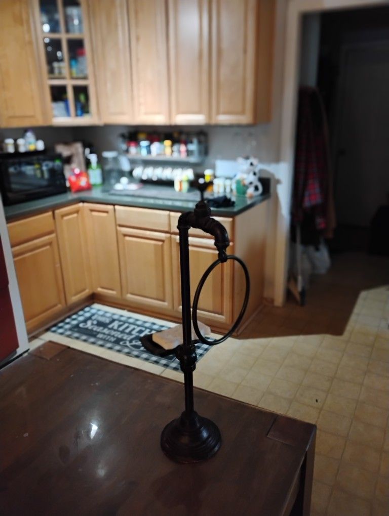 Bamboo Shelf Vintage Plexiglass On It