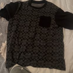 black coach shirt size medium 