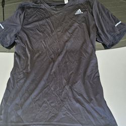 Black Adidas t-shirt, specifically part of their athletic training lines-$15