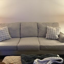 Ashley 3 Cushion couch with Pillows
