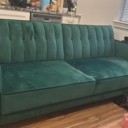 Green Velvet Futon