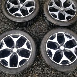 2014-18" Forester XT rims with tires. Never curbed!