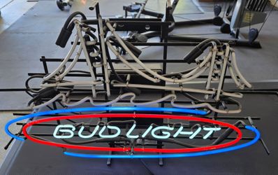 Vintage Bud Light Neon Train Sign- Golden Gate Bridge