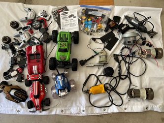 Various Electric Motors and Remote Control Car Parts