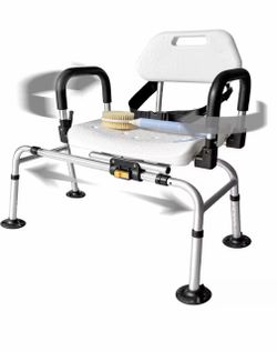 Shower Transfer Bench with Armrests and Back