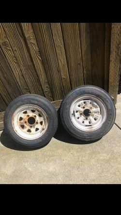 (2) 5 lug trailer tires 12" fits most 5lug hubs(((yes I Still Have!))