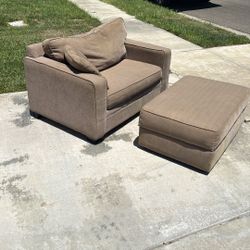 Couch/Bed And Ottoman