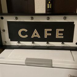 Cafe Lounge Signage With Lights