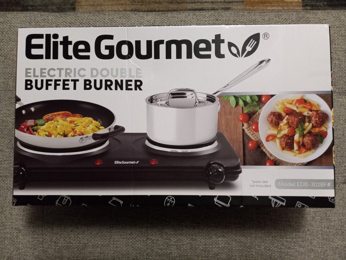 New Elite Gourmet Electric Double Buffet Burner