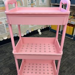 2 Plastic Three Tier Shelves. 