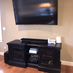 Distressed Wood Entertainment Center (Expandable)