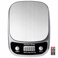 GRAM PRES Food Kitchen Scale Digital Weight Grams and Oz，Professional Small Digital Kitchen Food Scales 3kg/0.1g for Weight Loss