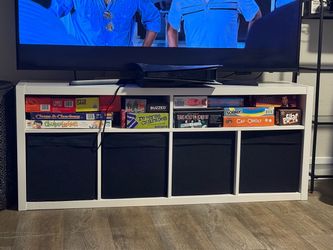 White IKEA tv stand