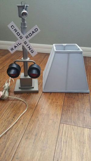 Pottery Barn Kids Train Railroad Crossing Lamp And Parker Shade