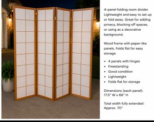 4 panel divider boho