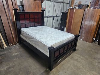 Queen bed and mattress