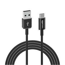 Charger Phone Charger USB-C to USB-A 2.0 Cable 6ft Black – Fast Charging & Data Transfer 5-PACK