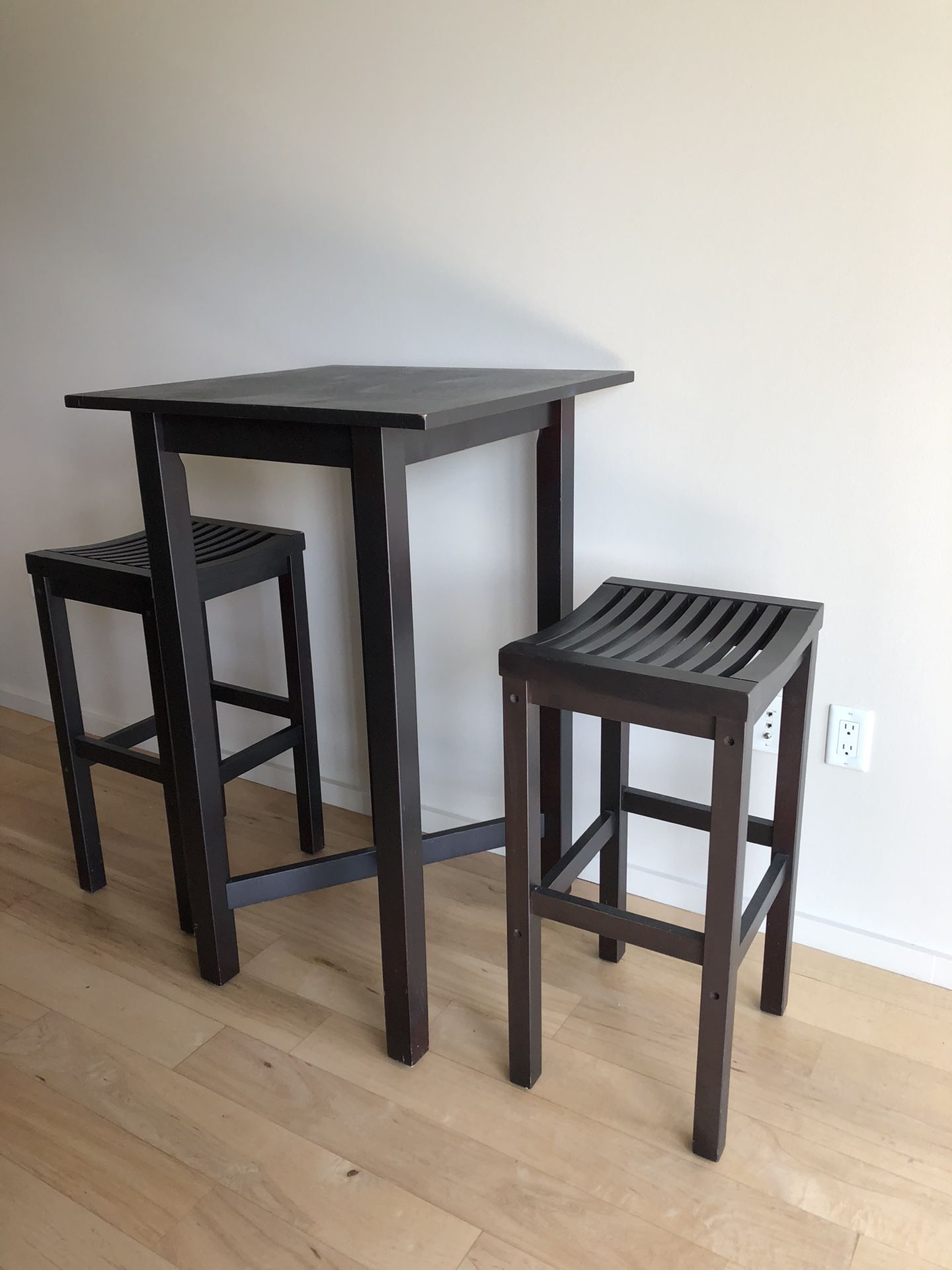Bistro Table With Two Matching Stools