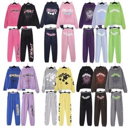 (Also read description)  XX High-quality 100% Cotton Fleece Oversized SpiDer Shirt Long Sleeved Crochet Hooded Collar Powder Puff Print Spider Hoodie