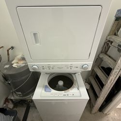 Frigidaire 27" White Stacked Washer And Gas Dryer