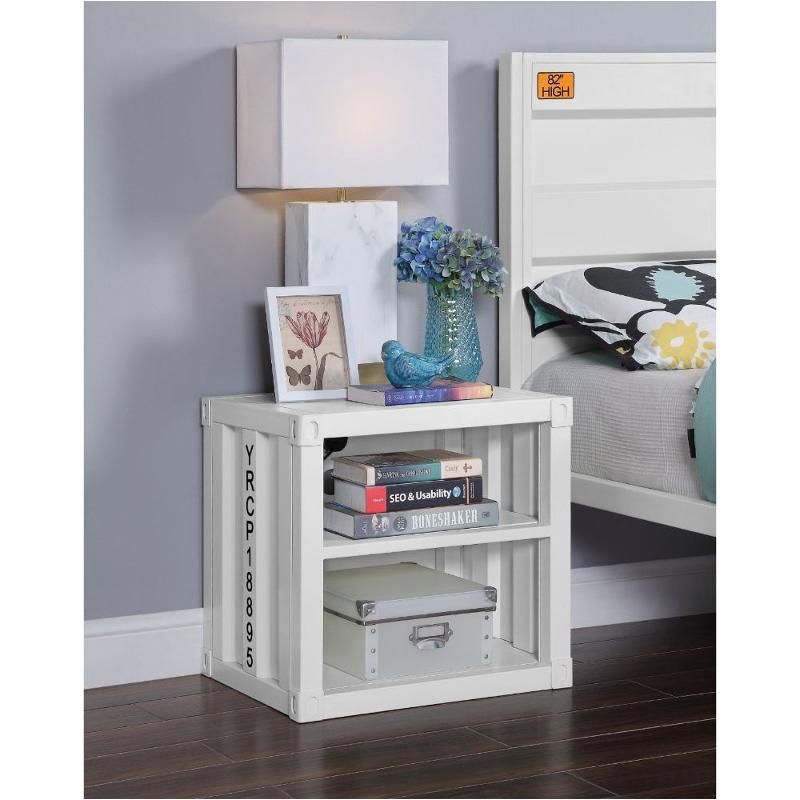 35907 Acme Furniture Cargo White White Nightstand 2PC