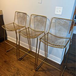 CB2 brass bar stools
