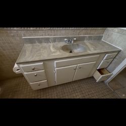 Free Vanity 60  Inch X18 With Counter And Faucet 