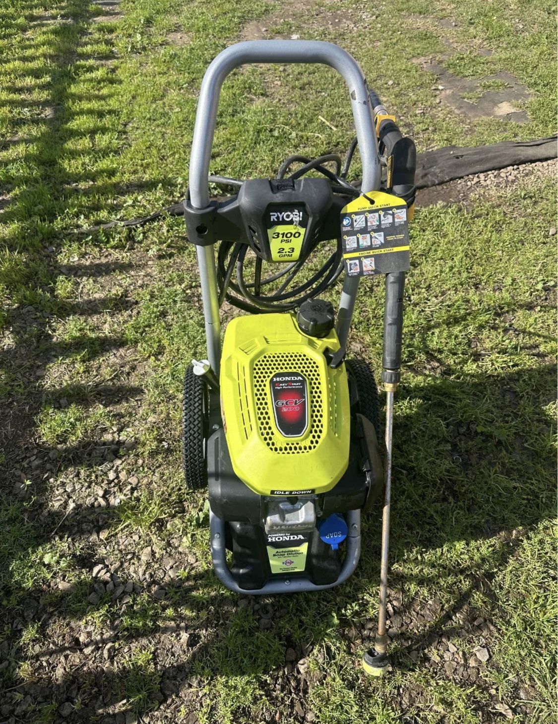RYOBI 3100 PSI 2.3 GPM Gas Pressure Washer with Honda GCV200 Engine