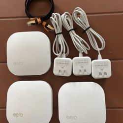 eero Pro Mesh WiFi System (2nd Gen – Model B01001) | 3-Pack | Tri-Band | Gigabit Speeds