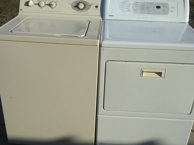 GE 10 Cycle Ultra Capacity (Almond) Washer And Kenmore Ultra Capacity Electric Dryer(White) Works Perfectly And Ready 4 Immed. Use Pic Up Or Curb Del.