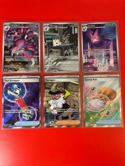6 Pokemon Full Art Illustration Rare Cards