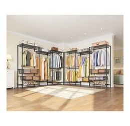Metal Closet Clothing Racks With Pull Out Baskets