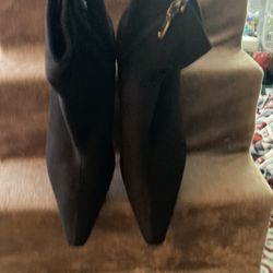Brand New Short Black Suede Boots $60.