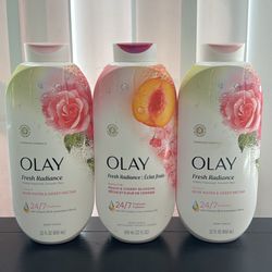 Olay Fresh Radiance Body Wash Set - Rose Water and Peach Scents