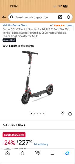Gotrax GXL V2 Electric Scooter – Foldable Adult E-Scooter – Used