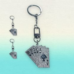 Royal Flush Bag Charm, Keychain