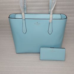 KATE SPADE designer purse and wallet set. Sky Blue. Brand new with tags Women's Bag. Retail $600