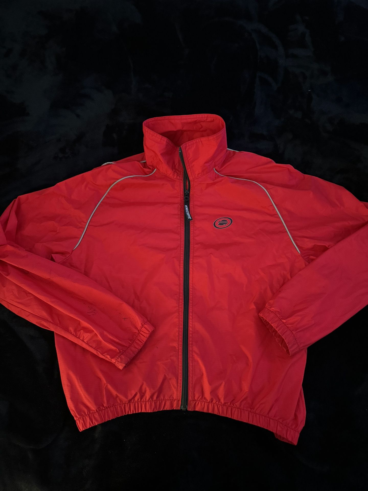 Windbreaker red size medium rain proof