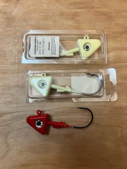 Swimbait Leadheads, 3 Oz, 4 Oz Shad Style, Glow, Lingcod, White Seabass, Saltwater Fishing Lures