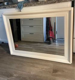 White Wall Mirror 43.5 x 31.5”