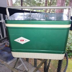 1960s Metal Coleman Diamond Logo Cooler USA Wichita Kansas