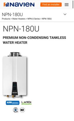 Navien tankless water heater
