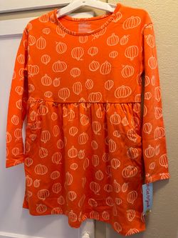 Pumpkin Dress Size Medium 8 Or Large 10/12 Cat & Jack