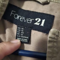 Forever 21 Women's Utility Khaki Jacket