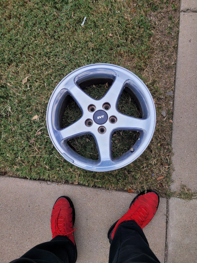 2001 Mustang Cobra SVT rims. A Forged Coyote Crank.